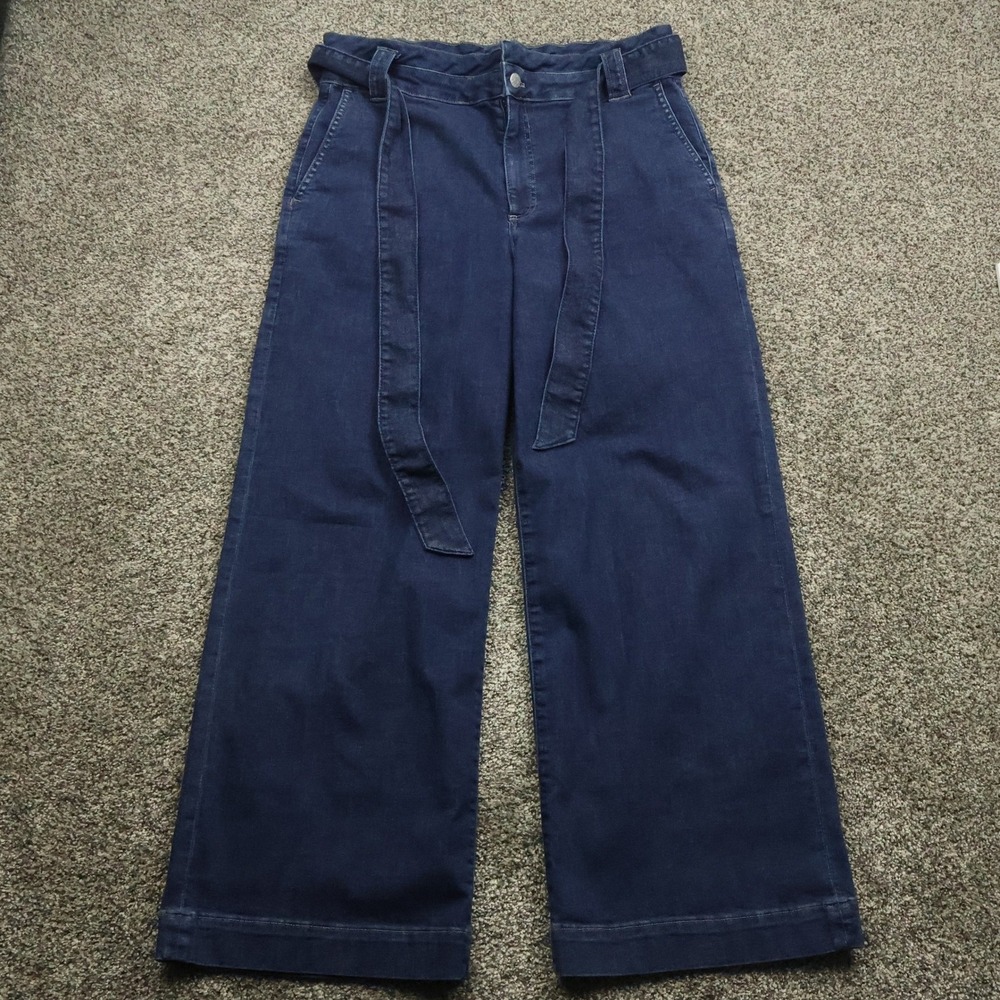 J.Crew Jeans Womens 30 Wide Leg high leg belted preppy 34X29